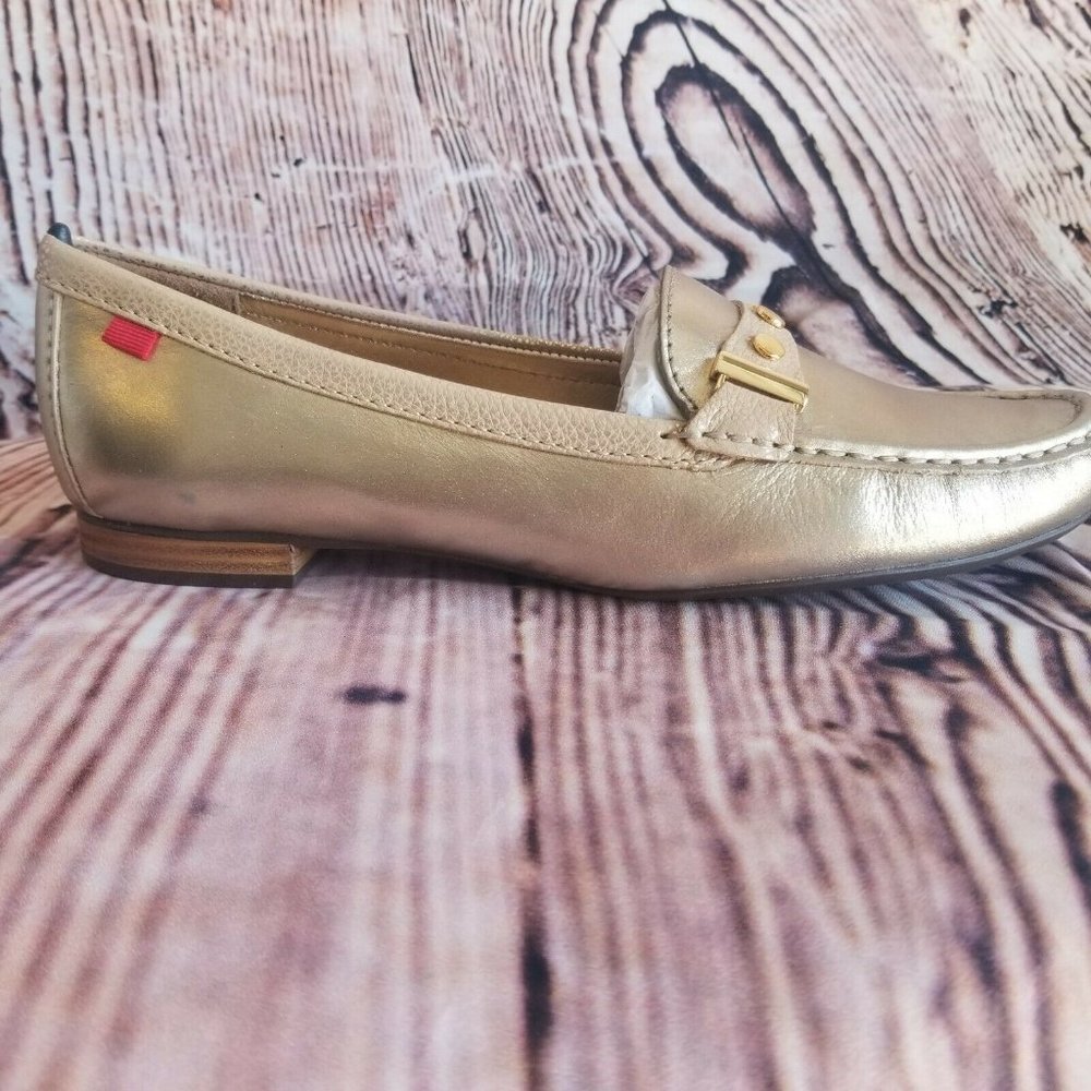 Marc Joseph Womens Mulberry Loafer Shoes Metallic